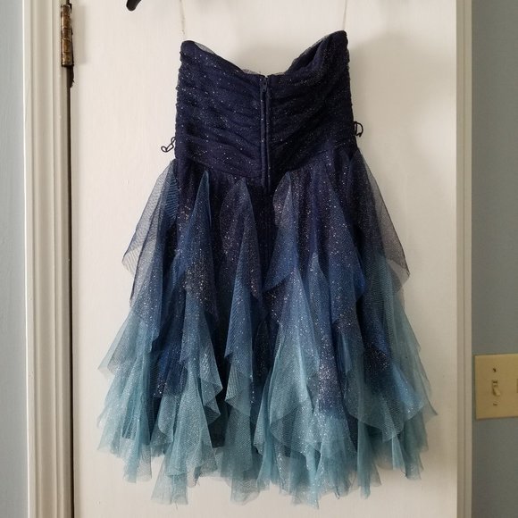 Blue Sparkly Formal Dress - Picture 2 of 3